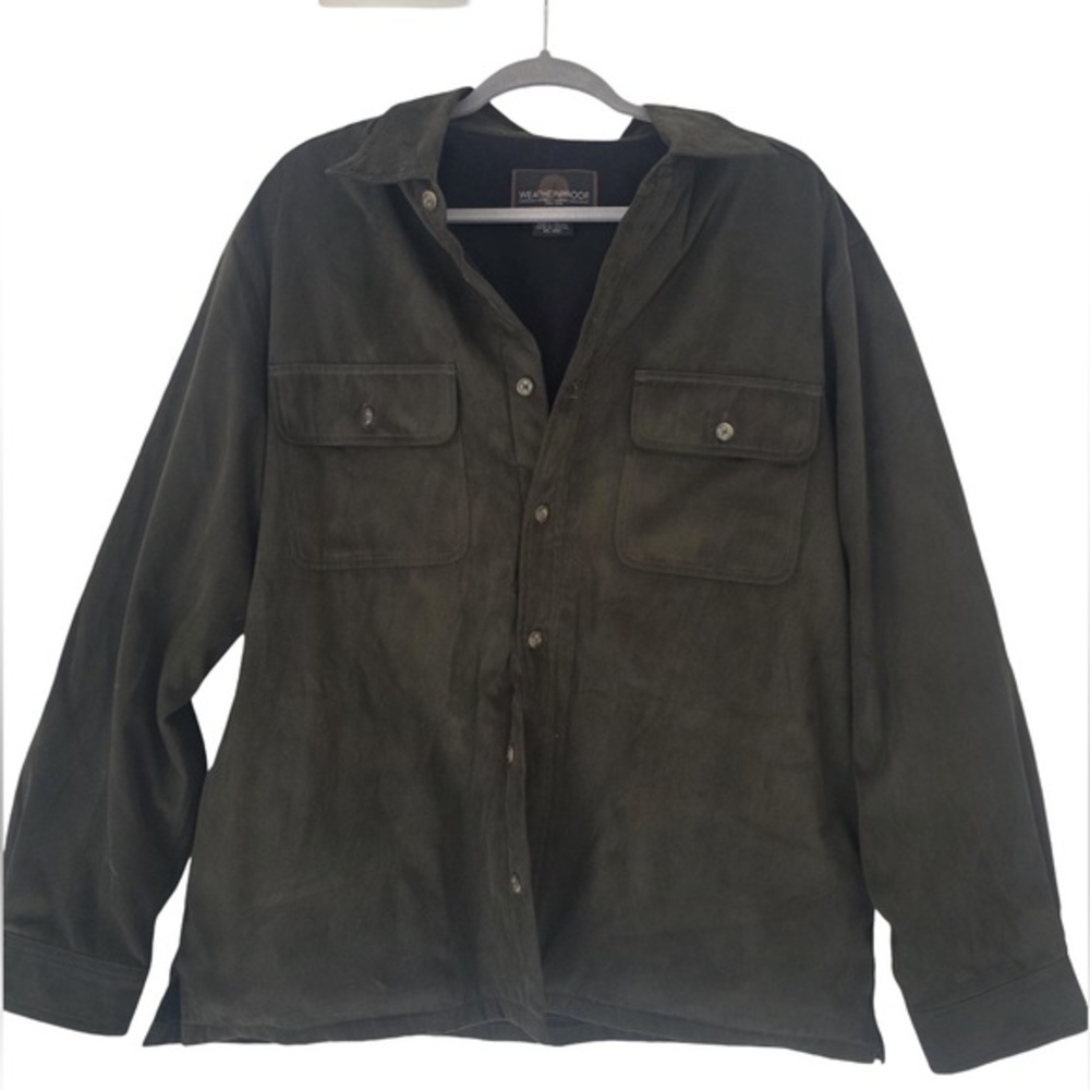 Weatherproof Olive Green Men's Button Up Jacket